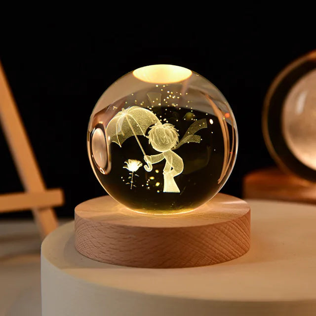 3D Crystal Ball Night Light