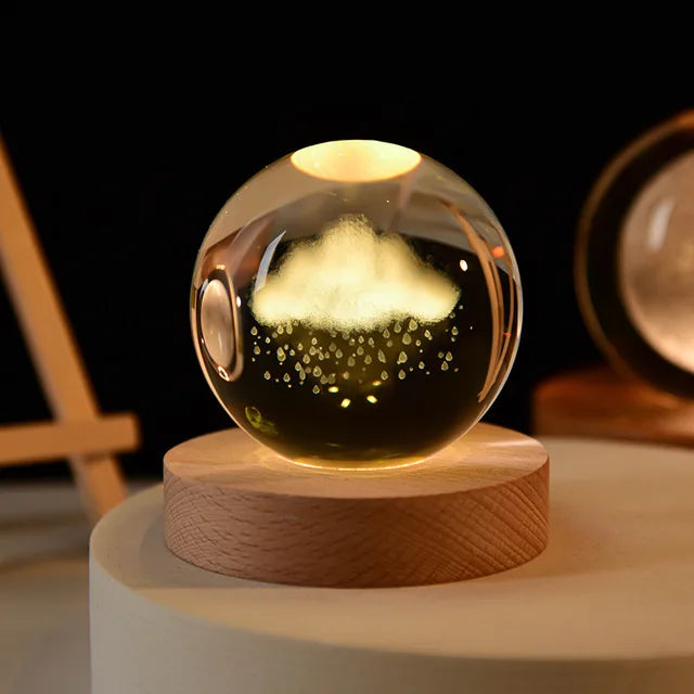 3D Crystal Ball Night Light