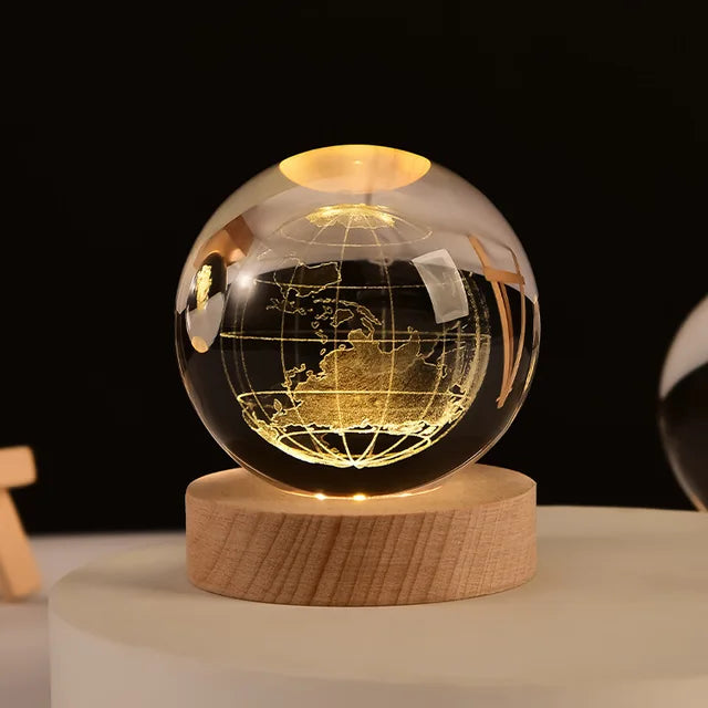 3D Crystal Ball Night Light