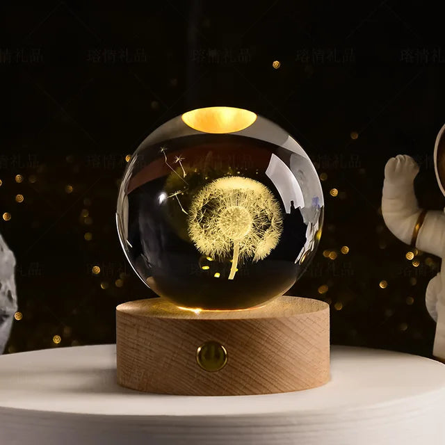 3D Crystal Ball Night Light