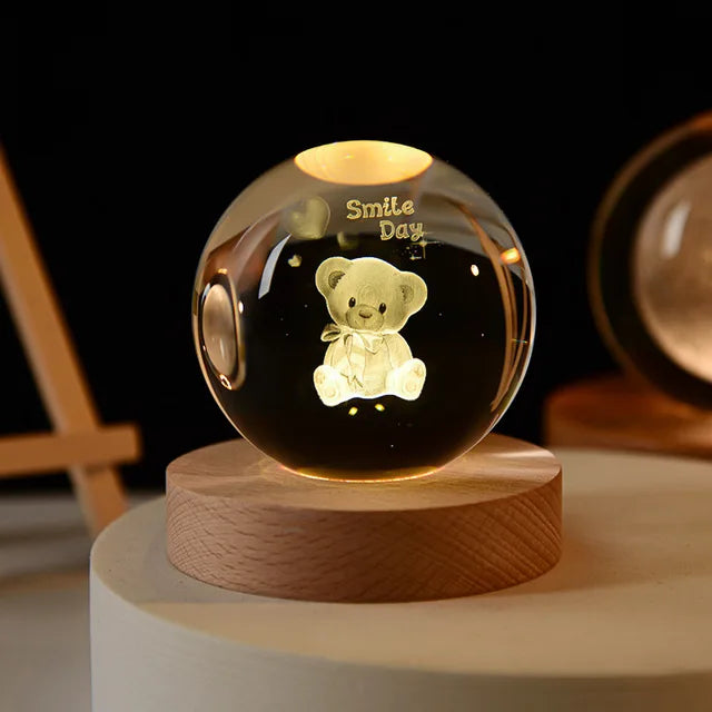 3D Crystal Ball Night Light