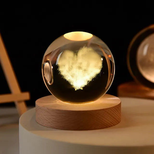 3D Crystal Ball Night Light