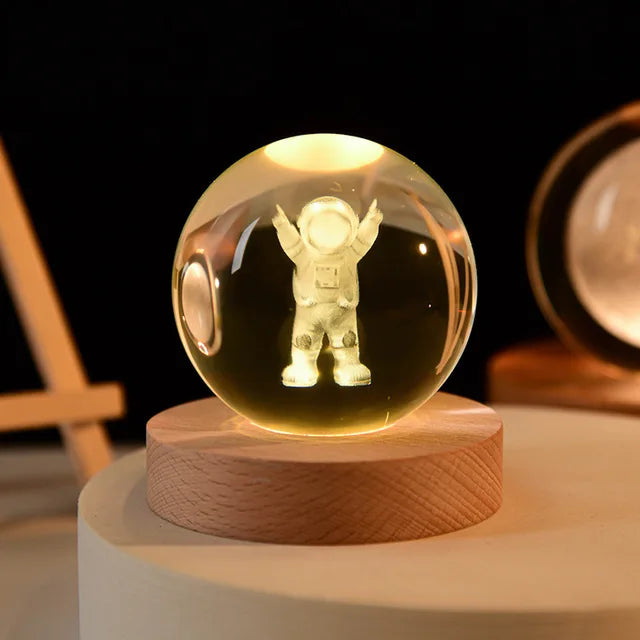 3D Crystal Ball Night Light