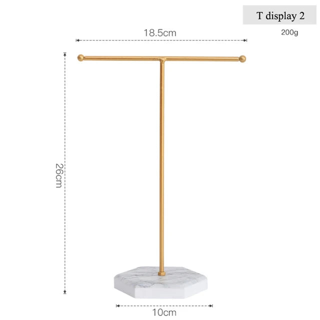 Lux T-Shaped Jewelry Display Stand