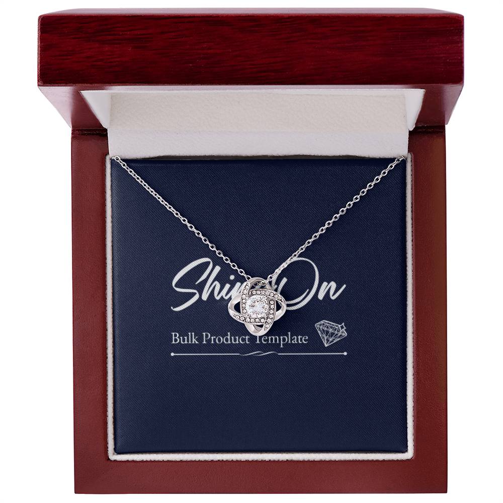 Love Knot Necklace - Cubic Zirconia Crystals